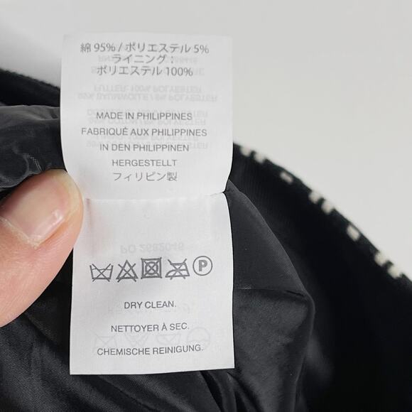 J Crew Size 00 Lux Paneled Black Cream Geometric Jacquard Pencil Skirt Cotton - Picture 10 of 13